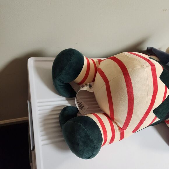 Disney Sleeping Stitch Plush Jumbo 24" Holiday Elf Pajamas Cuddleez Pillow - Picture 7 of 11